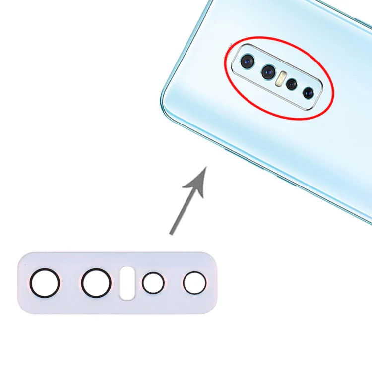 For Vivo V17 Pro 10pcs Back Camera Lens (White) - Image 4
