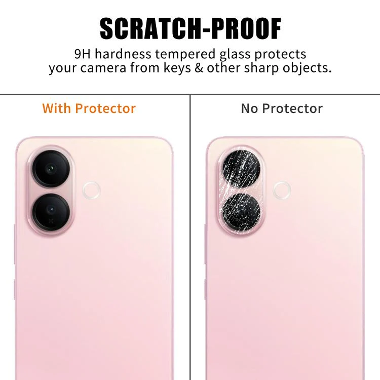 For vivo V60 Lite Kalebol Transparent HD Anti-Fingerprint AR Integrated Camera Lens Tempered Glass Film - Image 4