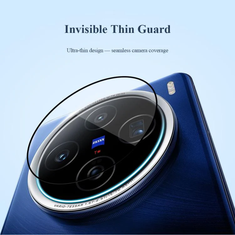 For vivo X200 2pcs/Set LeReach TF Series Snap Version HD Wear-Resistant Camera Lens Glass Film(Black) - Image 10