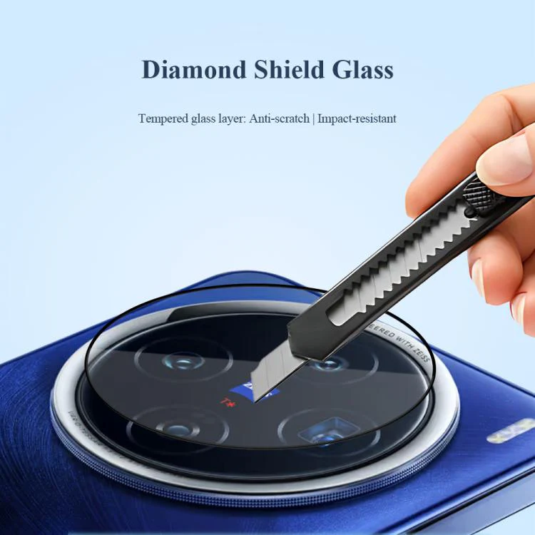 For vivo X200 2pcs/Set LeReach TF Series Snap Version HD Wear-Resistant Camera Lens Glass Film(Black) - Image 6