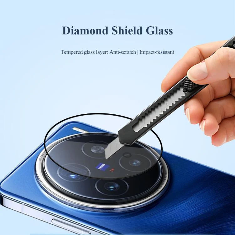 For vivo X200 Pro 2pcs/Set LeReach TF Series Snap Version HD Wear-Resistant Camera Lens Glass Film(Black) - Image 6