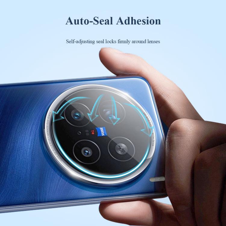 For vivo X200 Pro 2pcs/Set LeReach TF Series Snap Version HD Wear-Resistant Camera Lens Glass Film(Black) - Image 9