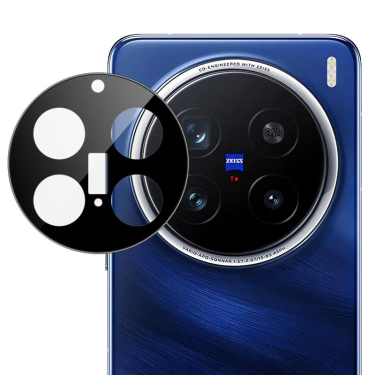 For vivo X200 Pro LeReach TF Series Snap Version HD Wear-Resistant Camera Lens Glass Film(Black)