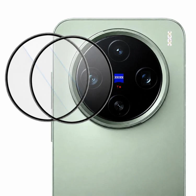 For vivo X200 Pro mini 2pcs/Set LeReach TF Series Snap Version HD Wear-Resistant Camera Lens Glass Film(Clear with Black Frame)