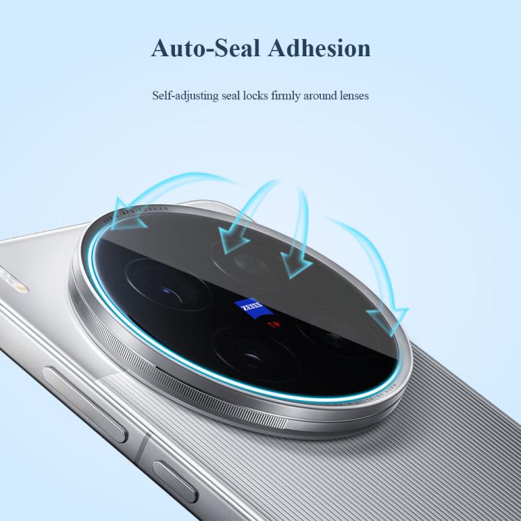 For vivo X200 Ultra 2pcs/Set LeReach TF Series Snap Version HD Wear-Resistant Camera Lens Glass Film(Black) - Image 9