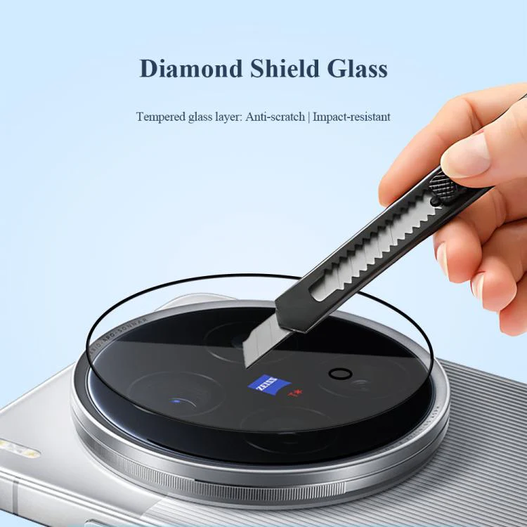 For vivo X200 Ultra 2pcs/Set LeReach TF Series Snap Version HD Wear-Resistant Camera Lens Glass Film(Clear with Black Frame) - Image 6