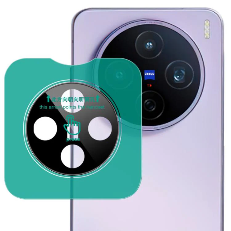 For vivo X200s 2pcs/Set LeReach TF Series Snap Version HD Wear-Resistant Camera Lens Glass Film(Black) - Image 2
