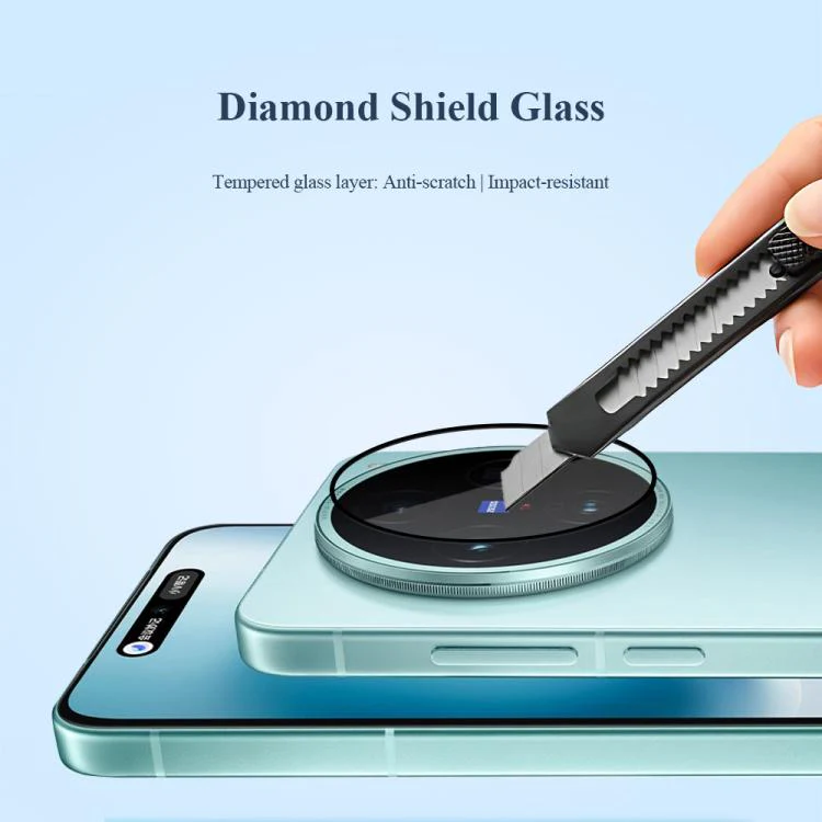 For vivo X200s 2pcs/Set LeReach TF Series Snap Version HD Wear-Resistant Camera Lens Glass Film(Black) - Image 6