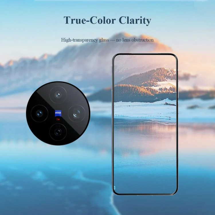 For vivo X200s 2pcs/Set LeReach TF Series Snap Version HD Wear-Resistant Camera Lens Glass Film(Clear with Black Frame) - Image 7