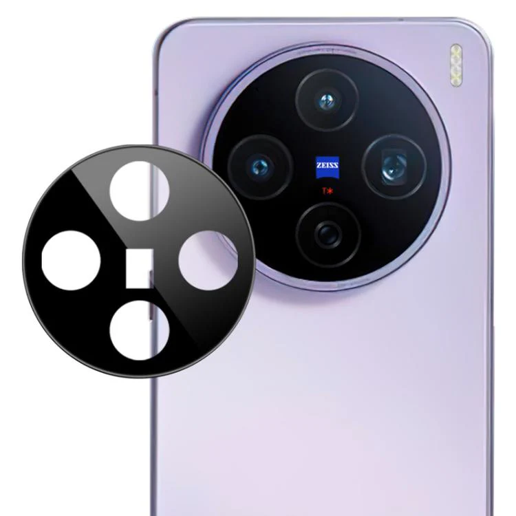 For vivo X200s LeReach TF Series Snap Version HD Wear-Resistant Camera Lens Glass Film(Black)