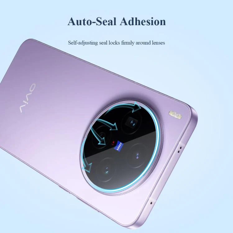 For vivo X200s LeReach TF Series Snap Version HD Wear-Resistant Camera Lens Glass Film(Black) - Image 9