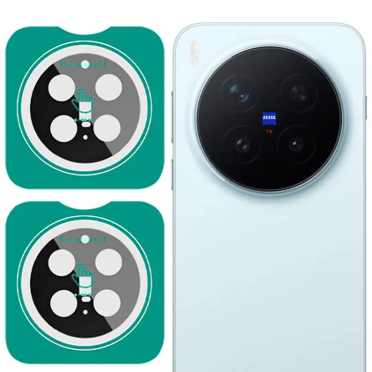 For vivo X300 Pro 2pcs/Set LeReach TF Series Snap Version HD Wear-Resistant Camera Lens Glass Film(Black)
