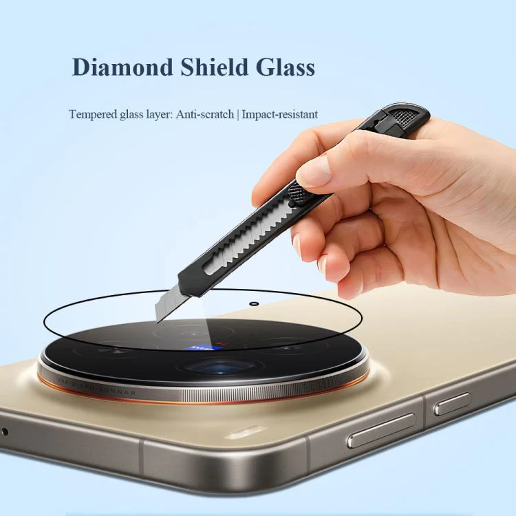 For vivo X300 Pro LeReach TF Series Snap Version HD Wear-Resistant Camera Lens Glass Film(Black) - Image 5