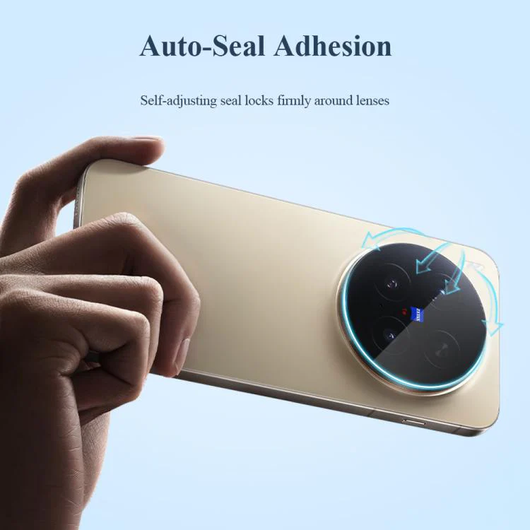 For vivo X300 Pro LeReach TF Series Snap Version HD Wear-Resistant Camera Lens Glass Film(Black) - Image 8