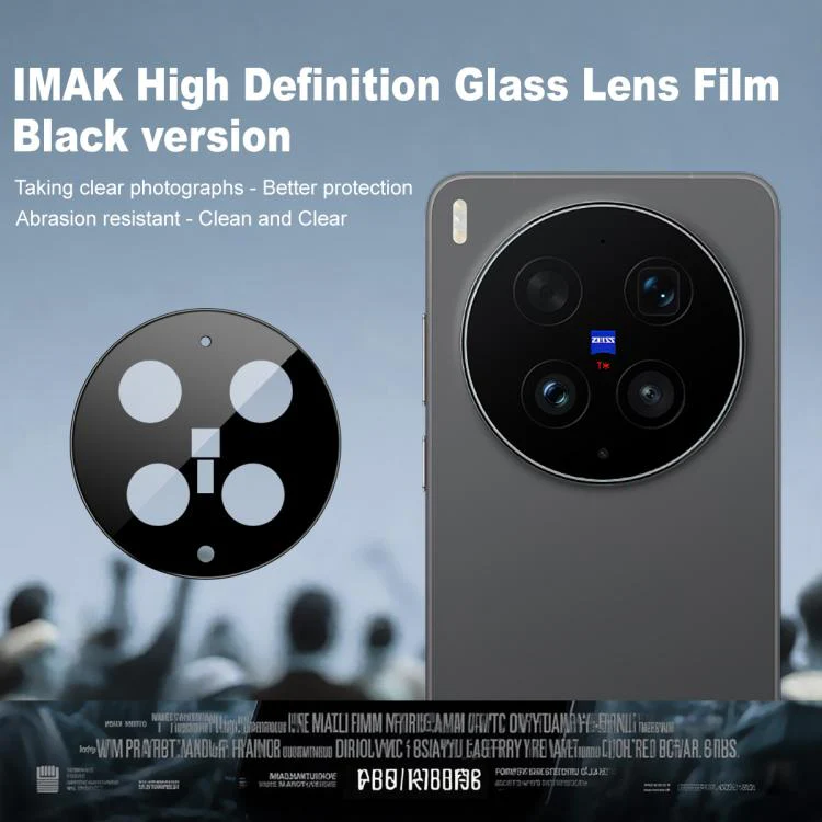 For vivo X300 Ultra imak Rear Camera Lens Glass Film Black Version - Image 2