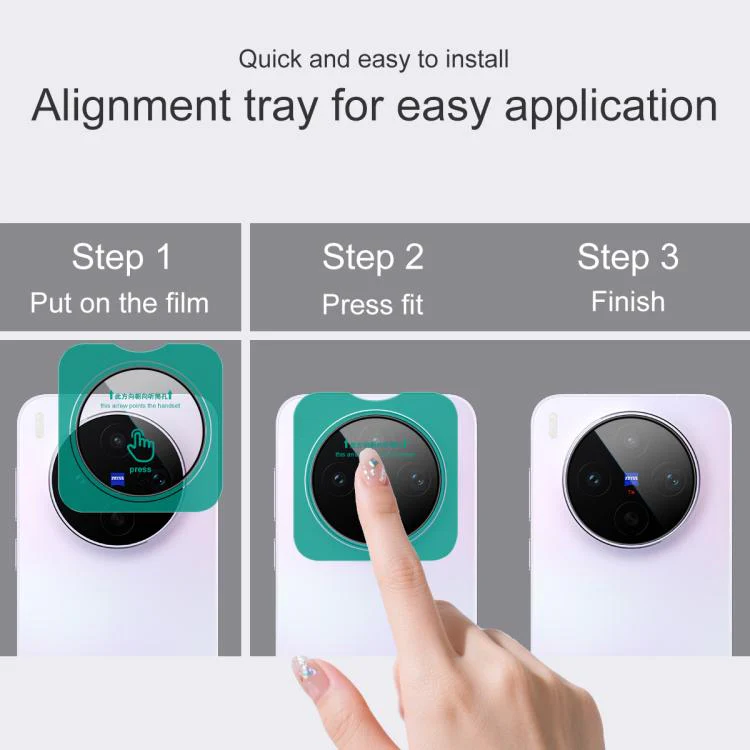 For vivo X300s imak HD Glass Rear Camera Lens Film, Self-positioning Version - Image 5