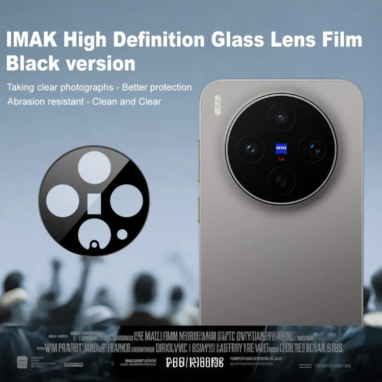 For vivo X300s imak Rear Camera Lens Glass Film Black Version - Image 2