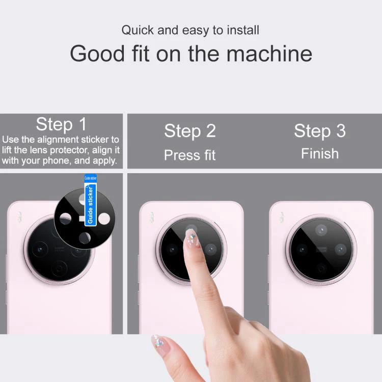For vivo Y500 Pro 5G imak Rear Camera Lens Glass Film Black Version - Image 4