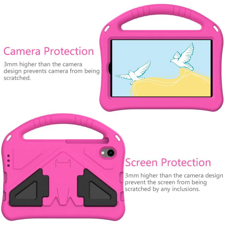For Walmart Onn 7 inch Tablet 2026 EVA Shockproof Tablet Case with Holder(RoseRed) - Image 3