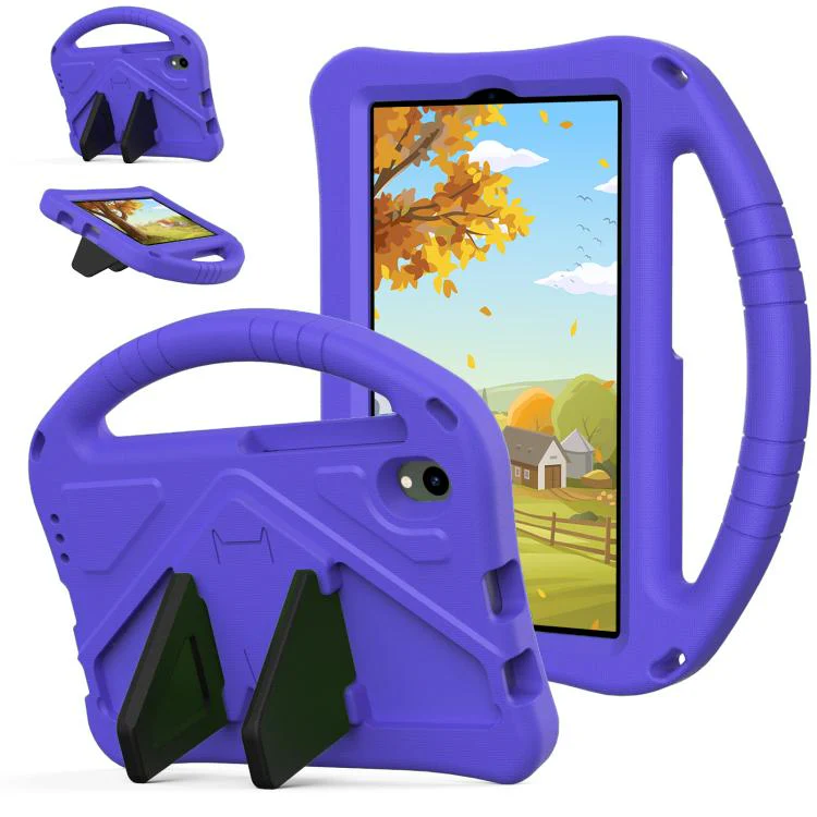 For Walmart Onn 8 inch Tablet 2026 EVA Shockproof Tablet Case with Holder(Purple)