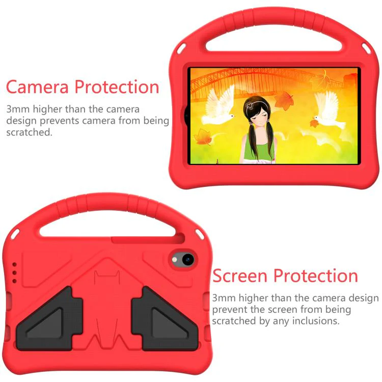 For Walmart Onn 8 inch Tablet 2026 EVA Shockproof Tablet Case with Holder(Red) - Image 3
