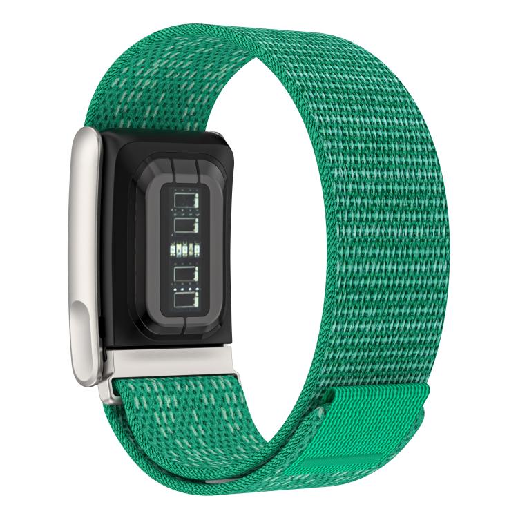 For WHOOP 5.0 Electrocardiogram Dual Color Nylon Hook and Loop Fastener Watch Band(Snowflake Green) - Image 2