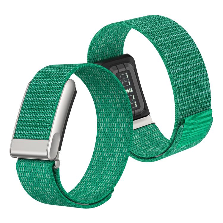 For WHOOP 5.0 Electrocardiogram Dual Color Nylon Hook and Loop Fastener Watch Band(Snowflake Green) - Image 3