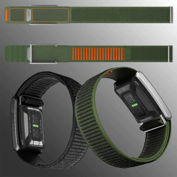 For WHOOP 5.0 Electrocardiogram Quick Dry Two Color Nylon Hybrid Silicone Watch Watch Band(Cool Sea Blue) - Image 4