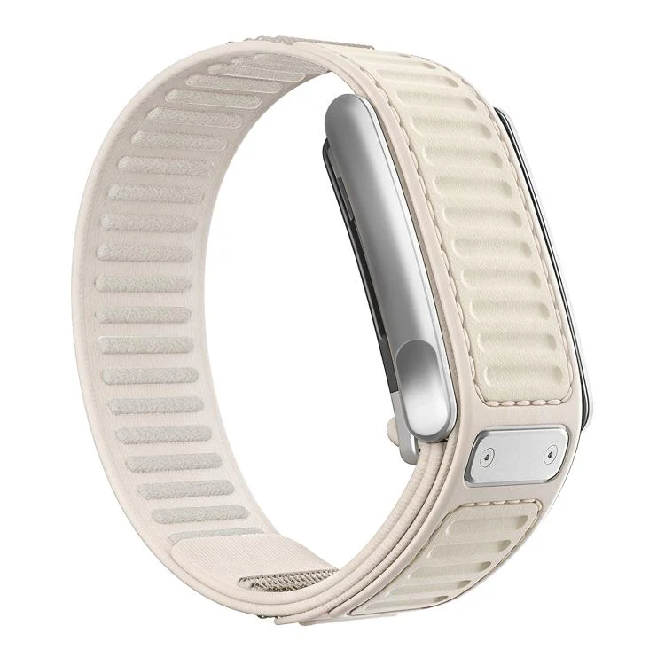 For WHOOP 5.0 Electrocardiogram Quick Dry Two Color Nylon Hybrid Silicone Watch Watch Band(Starlight)