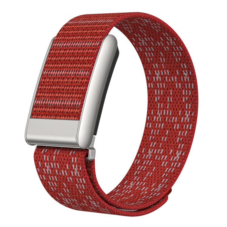 For WHOOP 5.0 Regular Dual Color Nylon Hook and Loop Fastener Watch Band(Snowflake Red)