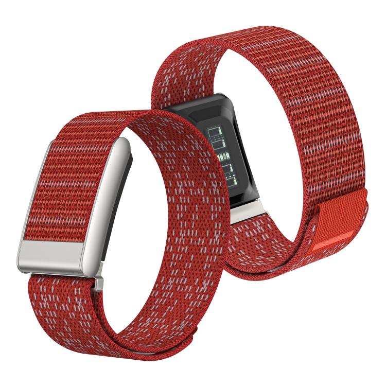 For WHOOP 5.0 Regular Dual Color Nylon Hook and Loop Fastener Watch Band(Snowflake Red) - Image 3