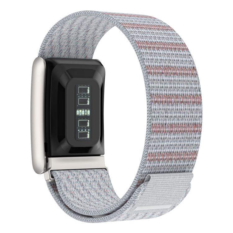 For WHOOP 5.0 Regular Dual Color Nylon Hook and Loop Fastener Watch Band(White Twill) - Image 2