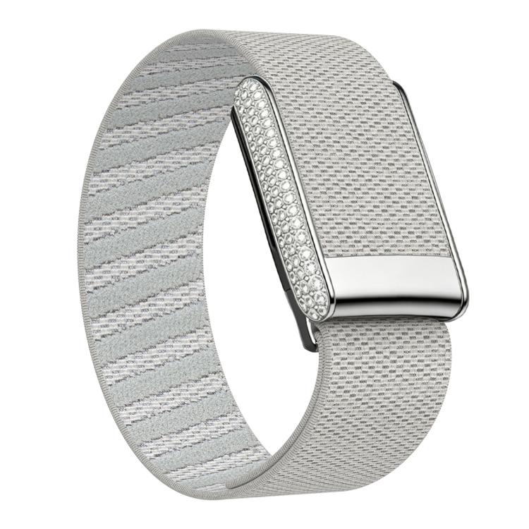 For WHOOP 5.0 Regular Full Diamond Style Elastic Nylon Watch Band(Starlight)
