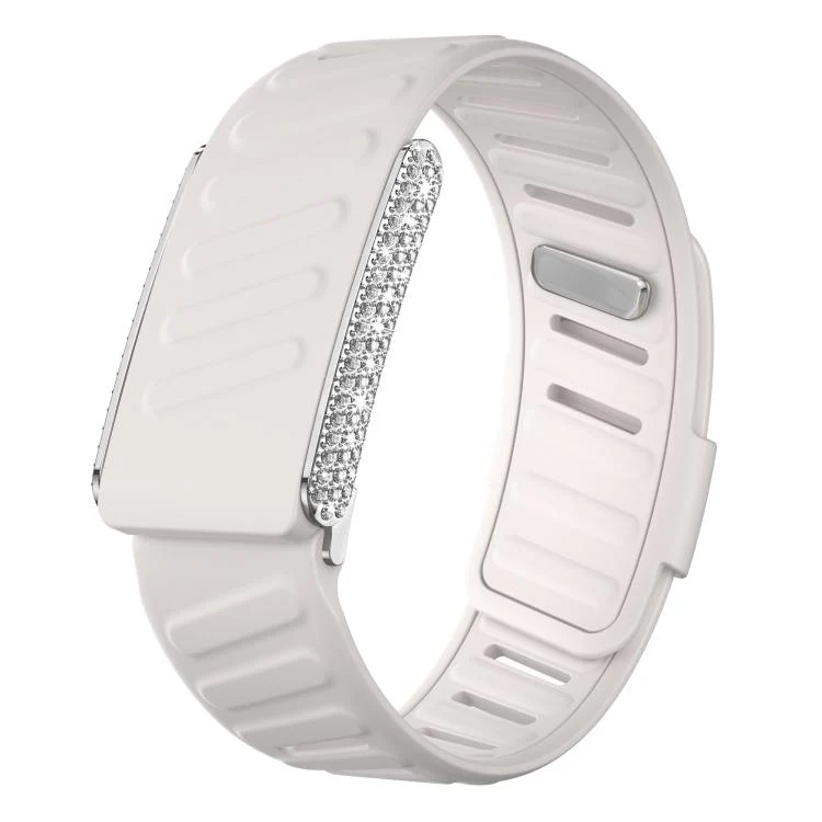 For WHOOP 5.0 Regular Full Diamond Style Two Color Silicone Watch Band(Starlight)
