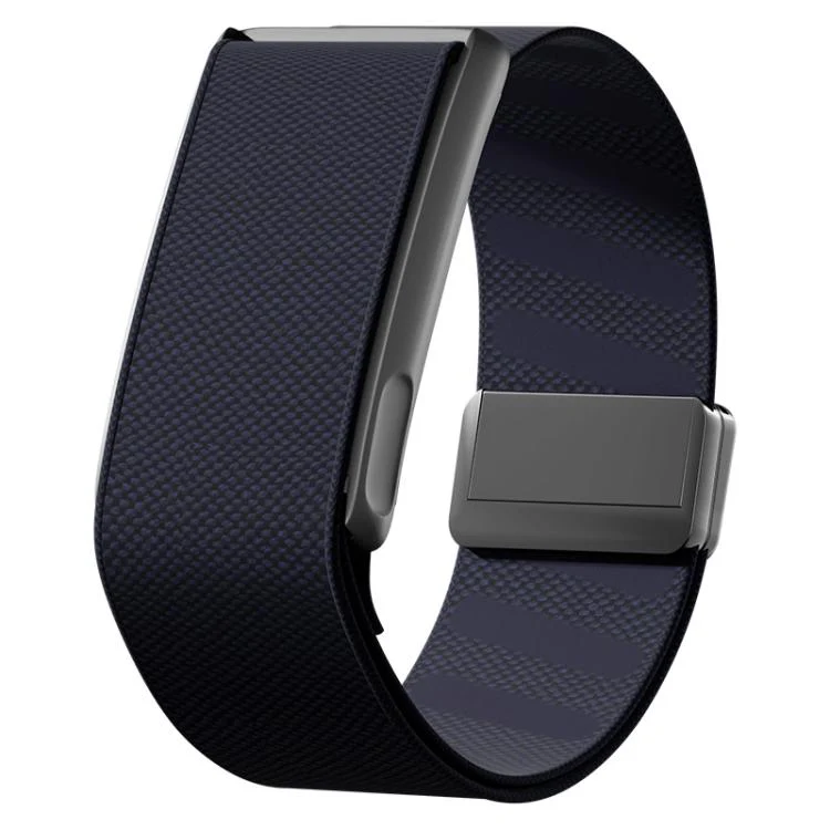 For WHOOP 5.0 Regular Metal Frame Integrated Magnetic Clasp Nylon Watch Band(Midnight Blue)