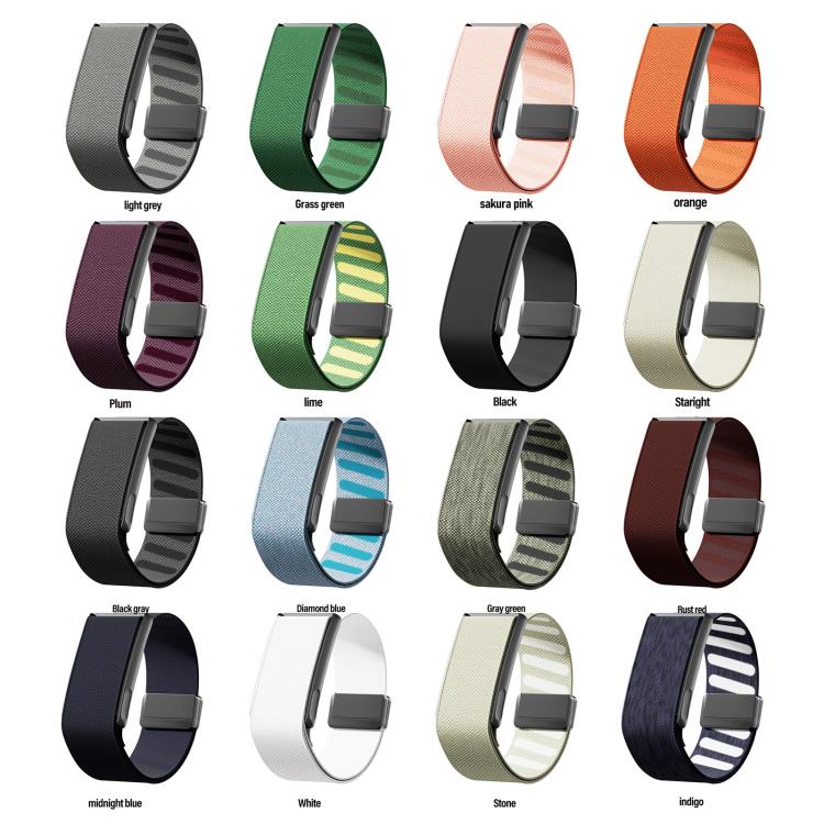 For WHOOP 5.0 Regular Metal Frame Integrated Magnetic Clasp Nylon Watch Band(Plum) - Image 3