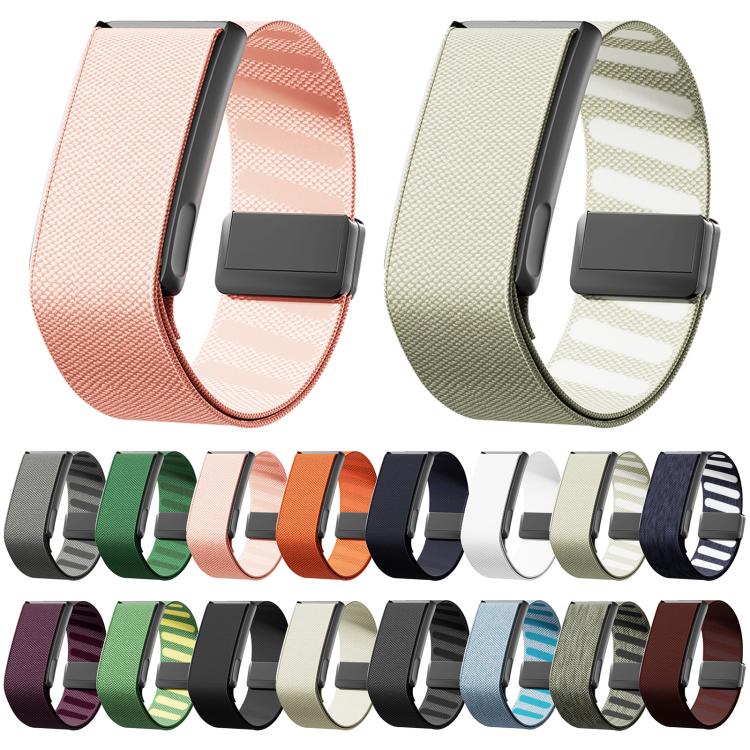 For WHOOP 5.0 Regular Metal Frame Integrated Magnetic Clasp Nylon Watch Band(Rust Red) - Image 2