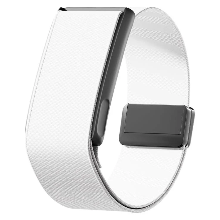 For WHOOP 5.0 Regular Metal Frame Integrated Magnetic Clasp Nylon Watch Band(White)