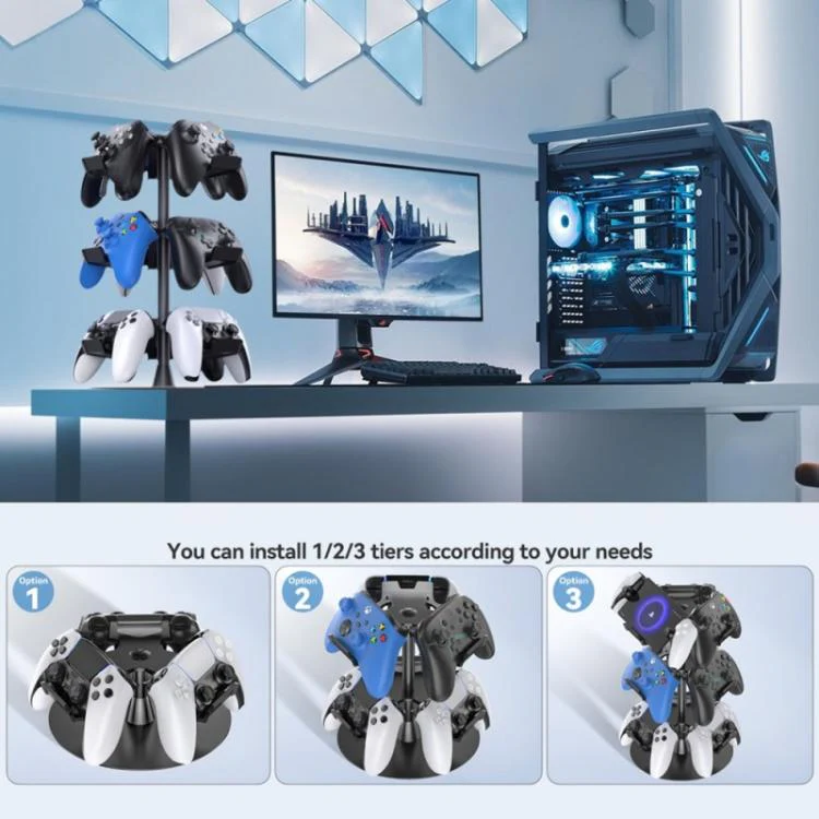 For XBOX / PS5 / Switch 360 Degree Rotating 3-Tier Game Controller Stand - Image 4