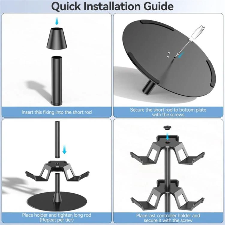 For XBOX / PS5 / Switch 360 Degree Rotating 3-Tier Game Controller Stand - Image 5