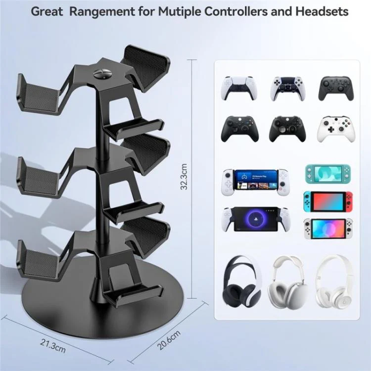For XBOX / PS5 / Switch 360 Degree Rotating 3-Tier Game Controller Stand - Image 6