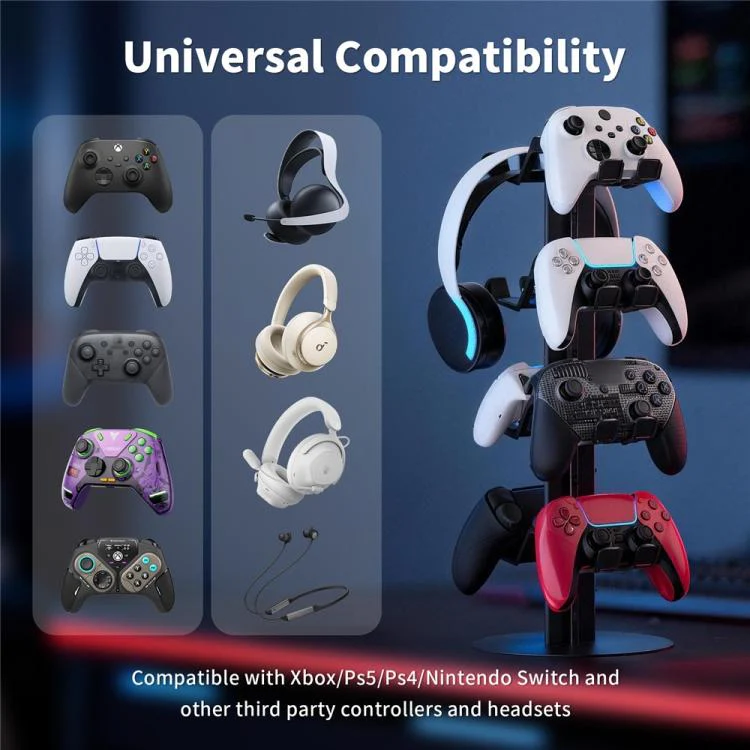 For XBOX / PS5 / Switch 4-Tier Gaming Controller Headphones Gaming Accessories Holder - Image 4