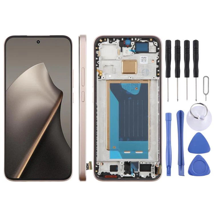 For Xiaomi 15T Original LCD Screen Digitizer Full Assembly with Frame (Gold)