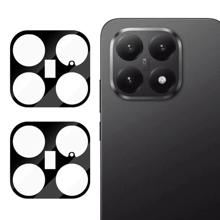 For Xiaomi 15T Pro 5G 2pcs/Set LeReach TF Series AirGlass Version HD Wear-Resistant Camera Lens Glass Film(Black)