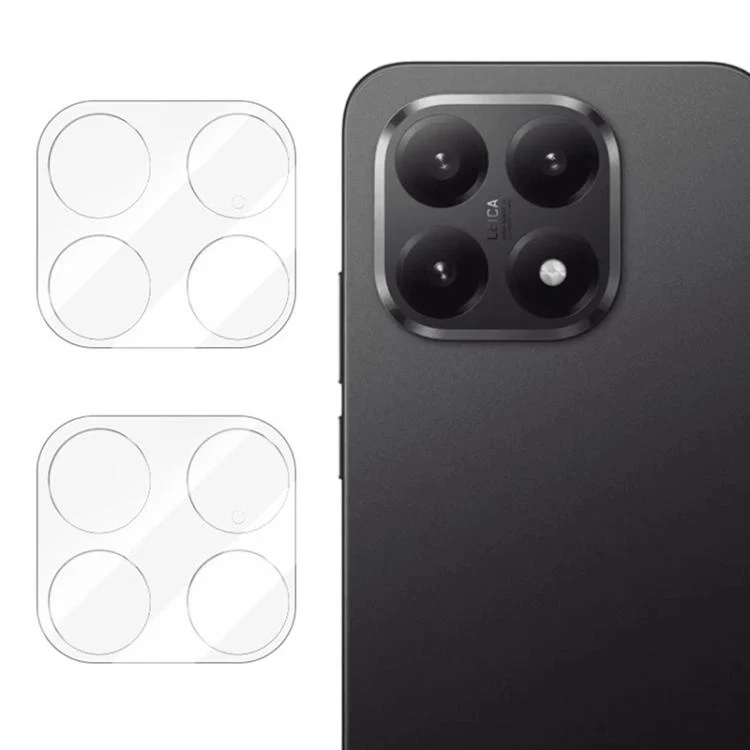 For Xiaomi 15T Pro 5G 2pcs/Set LeReach TF Series AirGlass Version HD Wear-Resistant Camera Lens Glass Film(Clear with Black Frame)