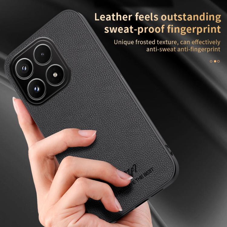 For Xiaomi 17 HUIYI Leather Magnetic Phone Case(Black) - Image 3