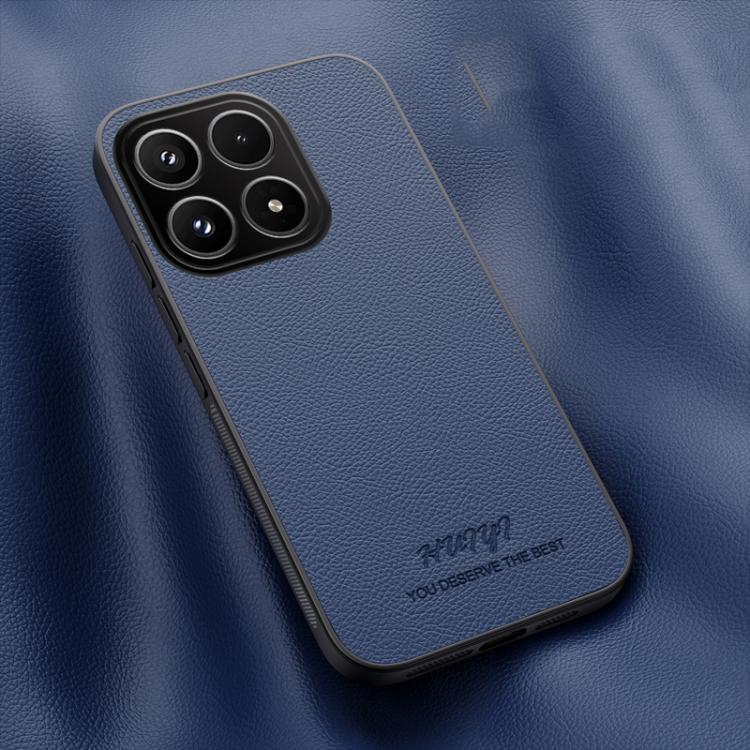 For Xiaomi 17 HUIYI Leather Magnetic Phone Case(Blue)