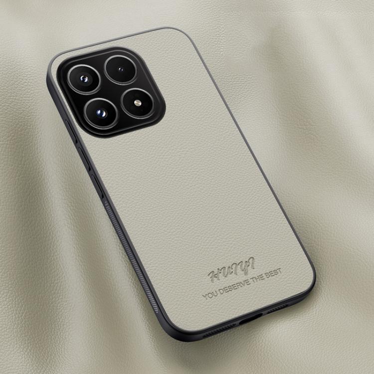 For Xiaomi 17 HUIYI Leather Magnetic Phone Case(White)