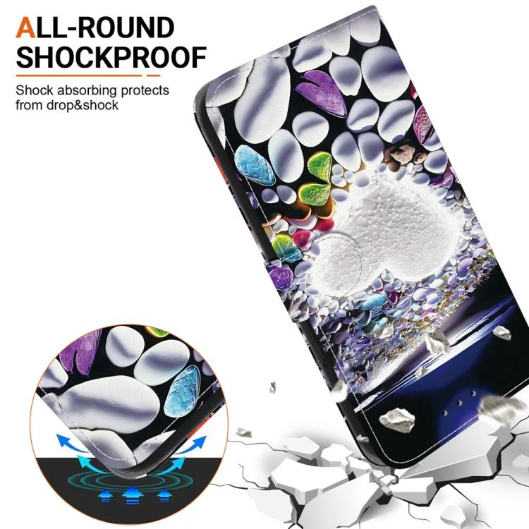 For Xiaomi 17 Max 5G Crystal Texture Colored Drawing Leather Phone Case(Heart Shaped) - Image 5