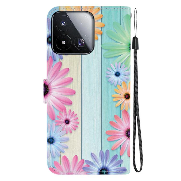 For Xiaomi 17 Max 5G Crystal Texture Colored Drawing Leather Phone Case(Sunflowers) - Image 3